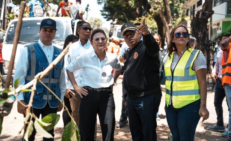 Carolina encabeza operativos de recuperación en Gazcue, el malecón, Ciudad Colonial y Zona Universitaria por fuertes vientos