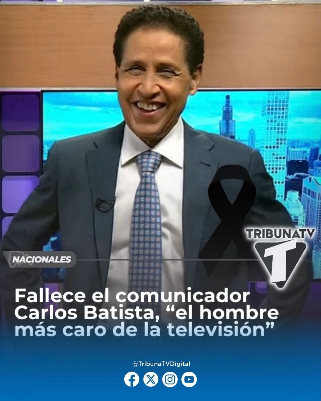 Fallece el comunicador Carlos Batista, “El Hombre más Caro” de la televisión dominicana
