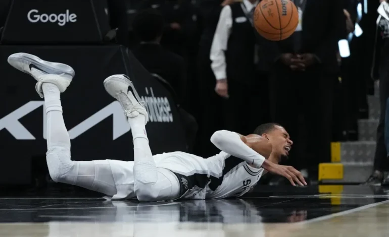 Blazers remontan para vencer 106-103 a Spurs e igualar serie tras lesión de Wembanyama