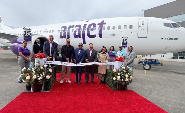 Arajet recibe de Boeing aeronave número 15 en Seattle bautizada “Isla Catalina”