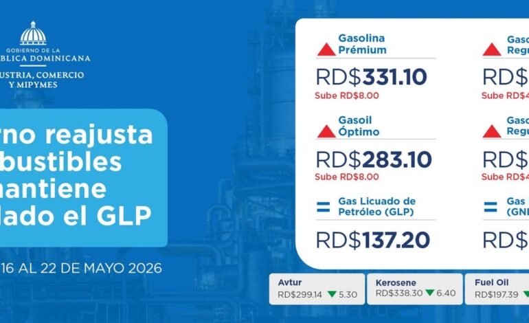 Gobierno reajusta combustibles y mantiene congelado el GLP