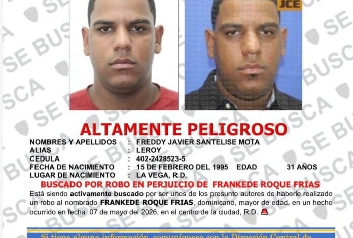 Policía Nacional activa búsqueda de hombre señalado por presunto robo agravado en La Vega