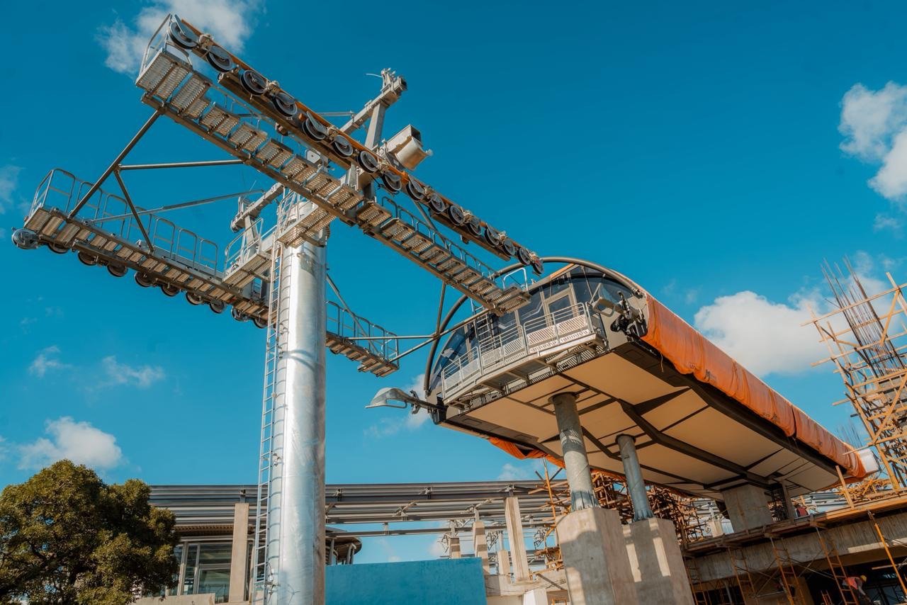 Paliza supervisa avances de Línea 3 del Teleférico SD; primera fase estará lista en diciembre