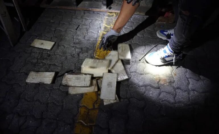 DNCD ocupa 303 paquetes de presunta cocaína ocultos en el piso de un contenedor en Caucedo