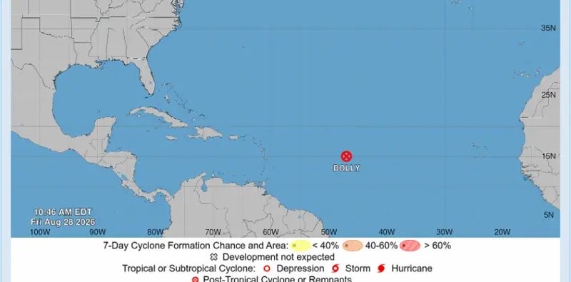 Dolly se degrada a onda tropical pero sus remanentes podrían provocar fuertes lluvias en RD