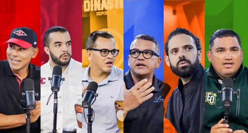Dinastía deportiva reúne en cabina a los seis gerentes de Lidom y se consolida como punto de encuentro con la fanaticada
